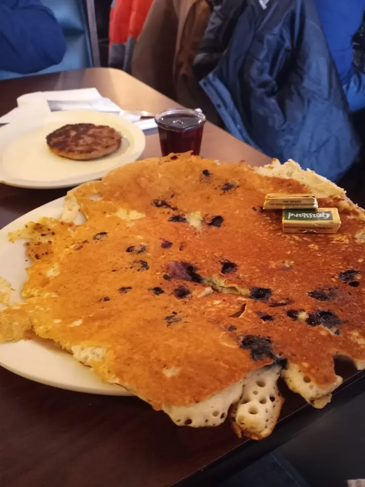 Blueberry Pancakes and Sausage